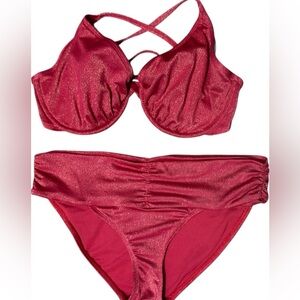 Women’s Skye Swimwear 2 Piece Bikini Size E Cup Bottoms Size Medium